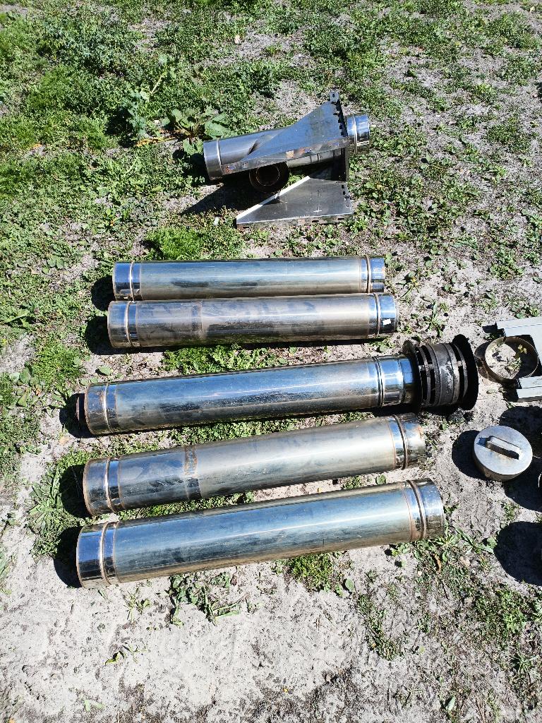 Kachelpijp dubbelwandig 10/16,5 cm + adres winkel voor extra, Ophalen, Zo goed als nieuw, Overige brandstoffen, Overige soorten