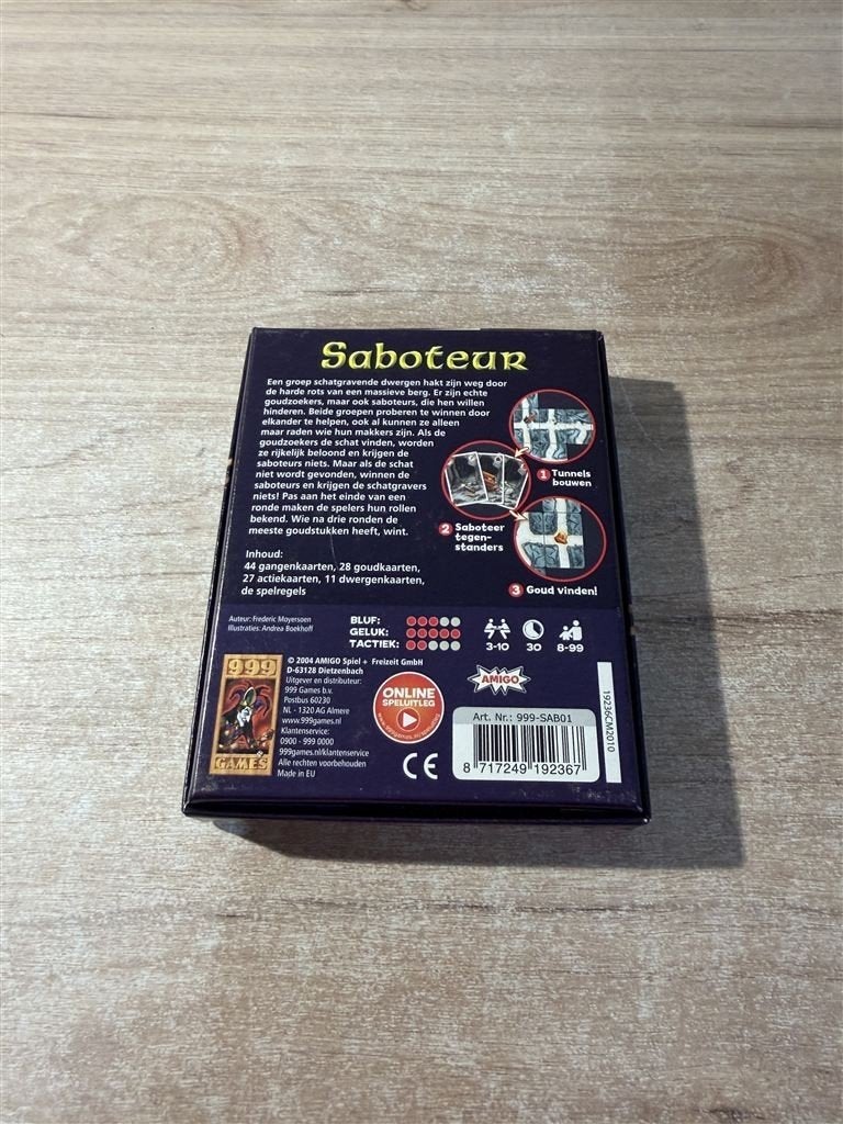 Saboteur - 999 games - S7023, Ophalen of Verzenden, Zo goed als nieuw