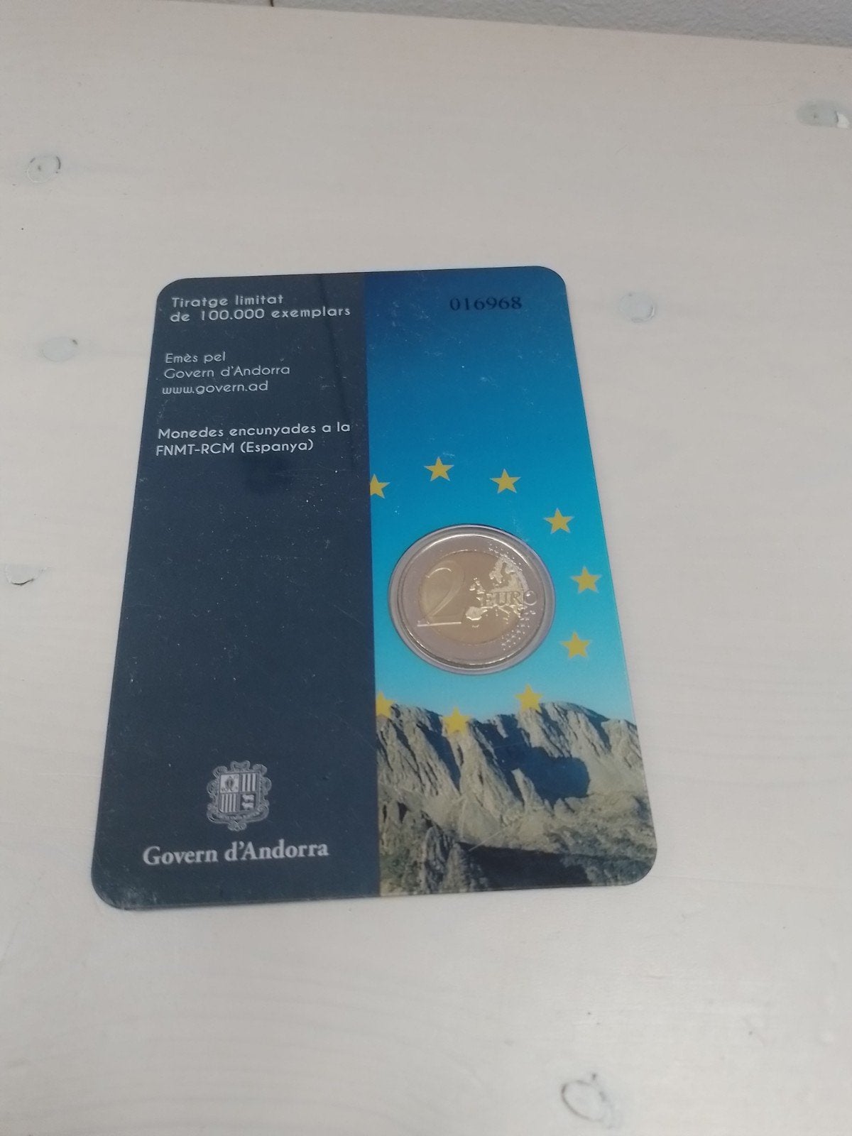 2-Euromunten-coincards  Andorra:  2  Stuks, Ophalen of Verzenden, Overige landen, 2 euro