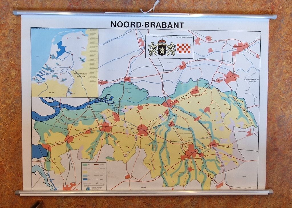 11 oude schoolkaarten provincies van Nederland, Antiek en Kunst, Antiek | Schoolplaten, Aardrijkskunde, Ophalen