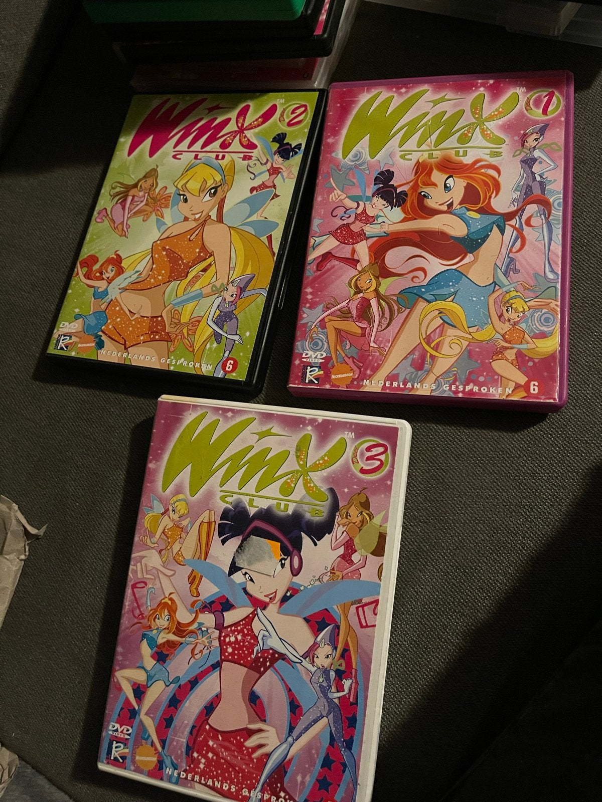 Winx Club DVD's - Deel 1, 2 en 3 (Nederlands Gesproken), Gebruikt, Animatie, Tv-serie, Vanaf 6 jaar