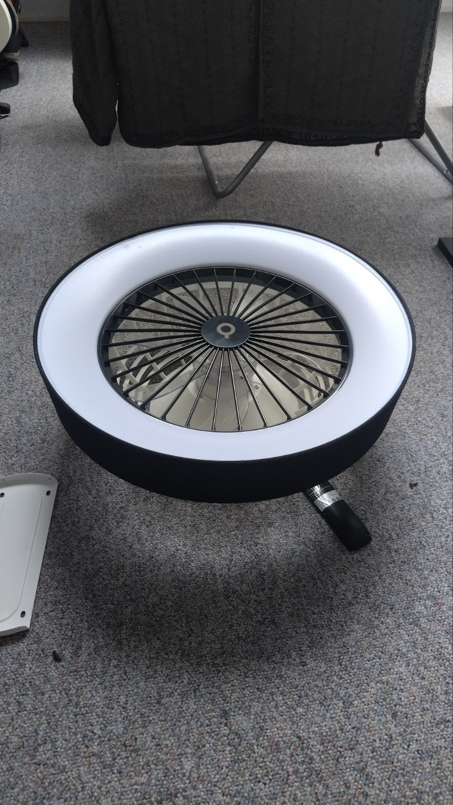 QAZQA Plafondlamp met ventilator - nieuw zonder doos, Metaal, Met afstandsbediening, Zwart, Overige fittingen