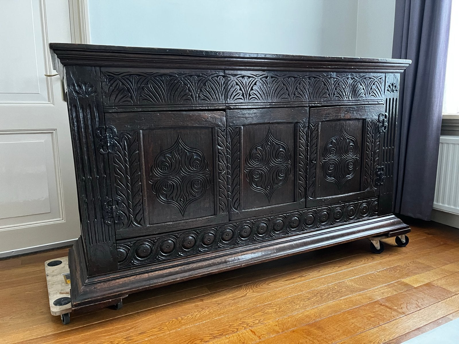 Antieke Engelse Court Cupboard Kast - Eikenhout, ca. 1650, Antiek en Kunst, Ophalen of Verzenden