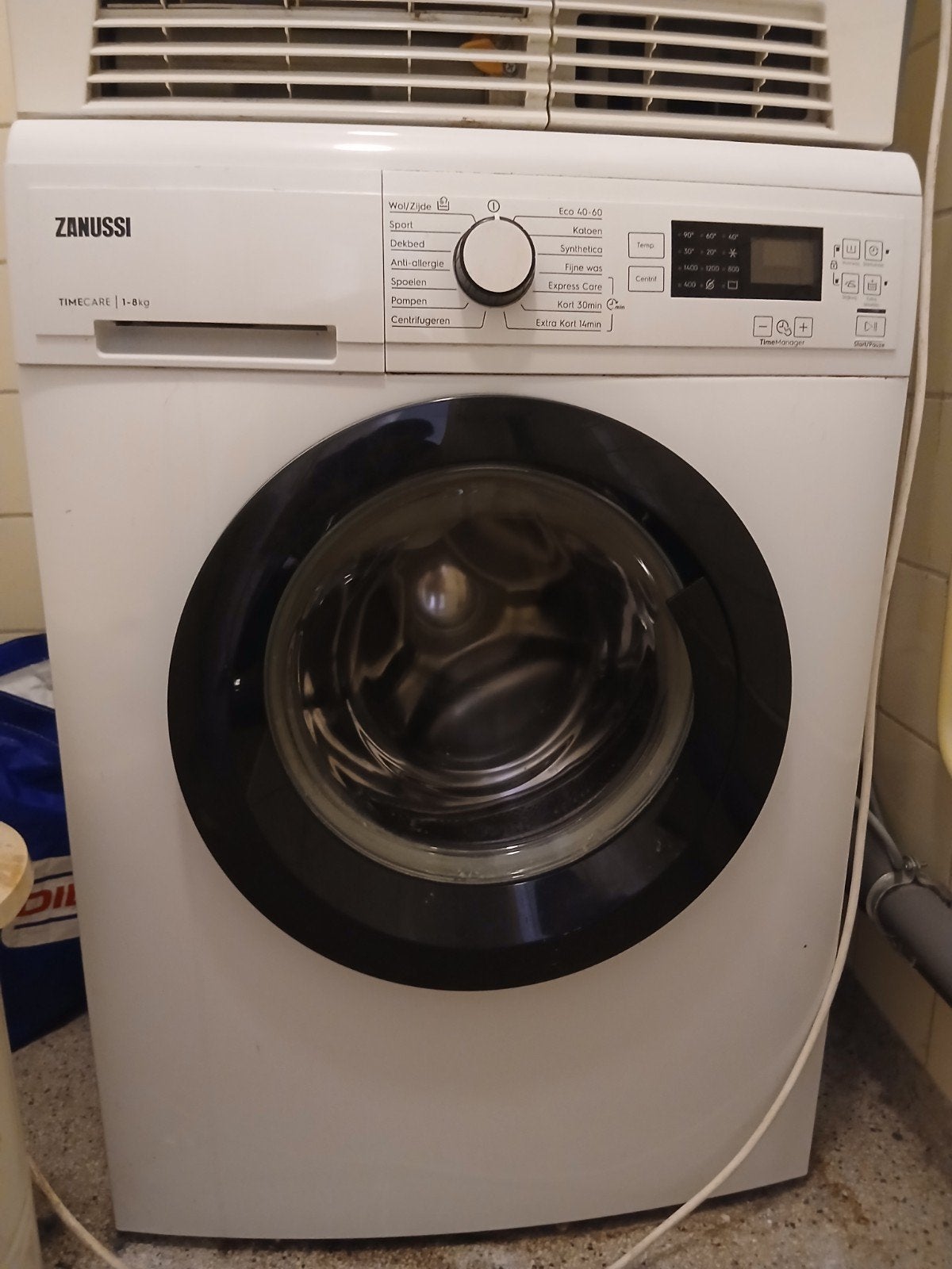 Zanussi TimeCare Wasmachine, Witgoed en Apparatuur, Wasmachines, Ophalen, 1200 tot 1600 toeren, 85 tot 90 cm