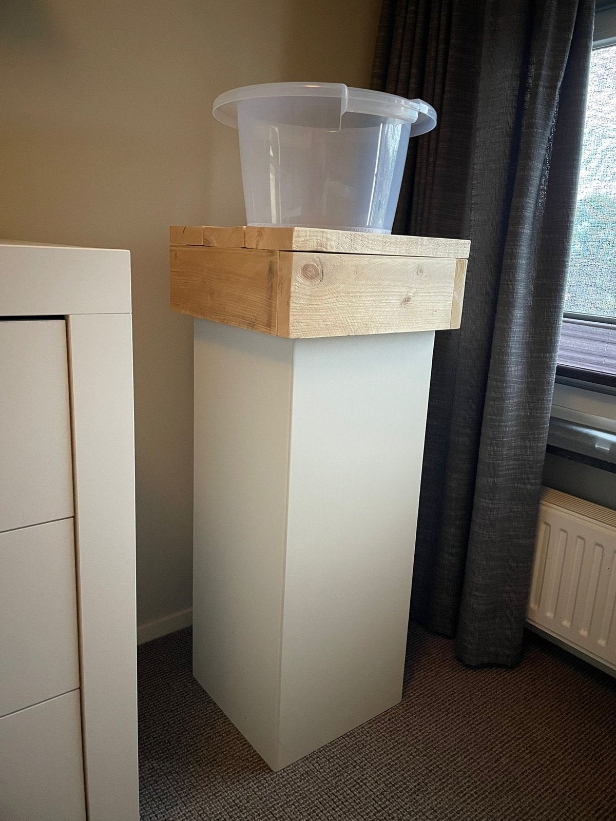 Transparante Tummy Tub met robuuste houten standaard, Gebruikt, Tummy Tub, Standaard, Ophalen