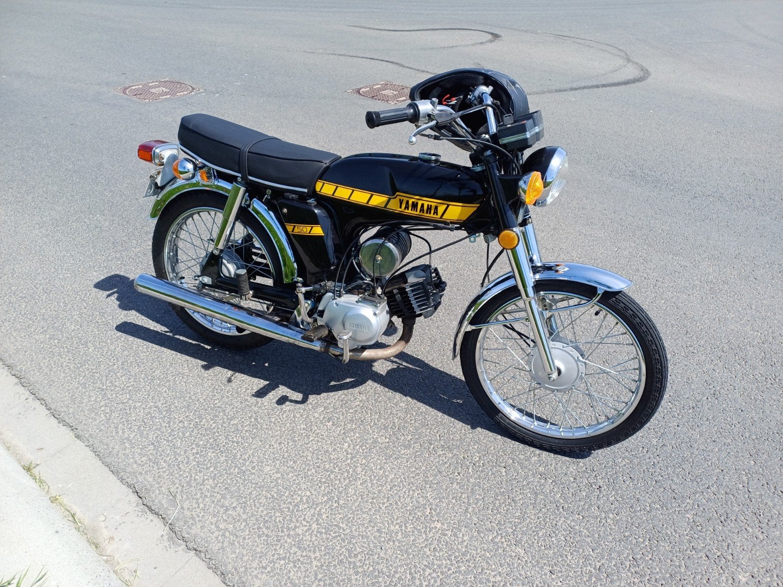 Fs1 2f2 frame met yb100 blok etc met brommer kenteken, Ophalen, Yamaha