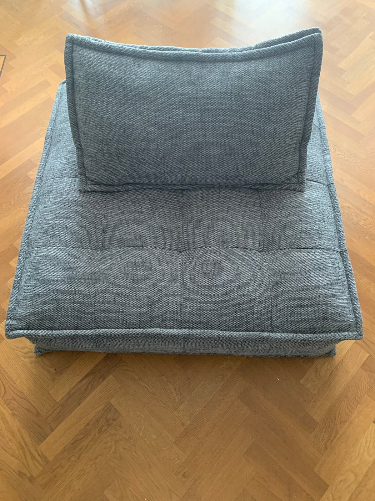 Grijs Lounge Zitelement Loods 5 (L122xB122xH36 cm), Eenpersoons, 100 tot 125 cm, Ophalen of Verzenden, Zo goed als nieuw