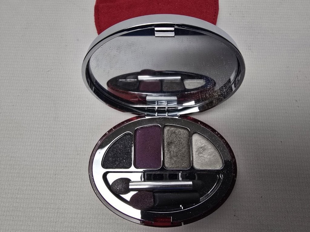 % Clarins Make-up Palet met 4 Kleuren, Gebruikt, Ogen, Zwart, Ophalen of Verzenden