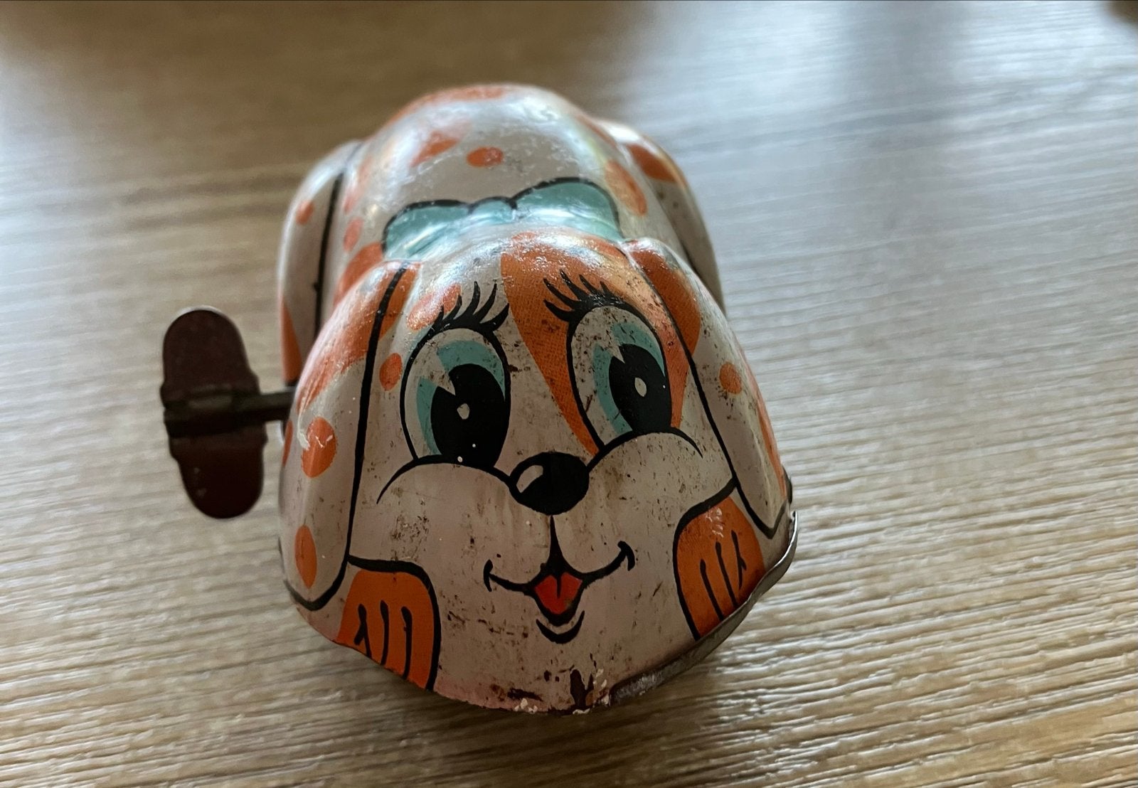 Vintage Yone Blikken Opwindspeelgoed Hond Jaren '60 Japan, Verzamelen, Ophalen of Verzenden, Gebruikt