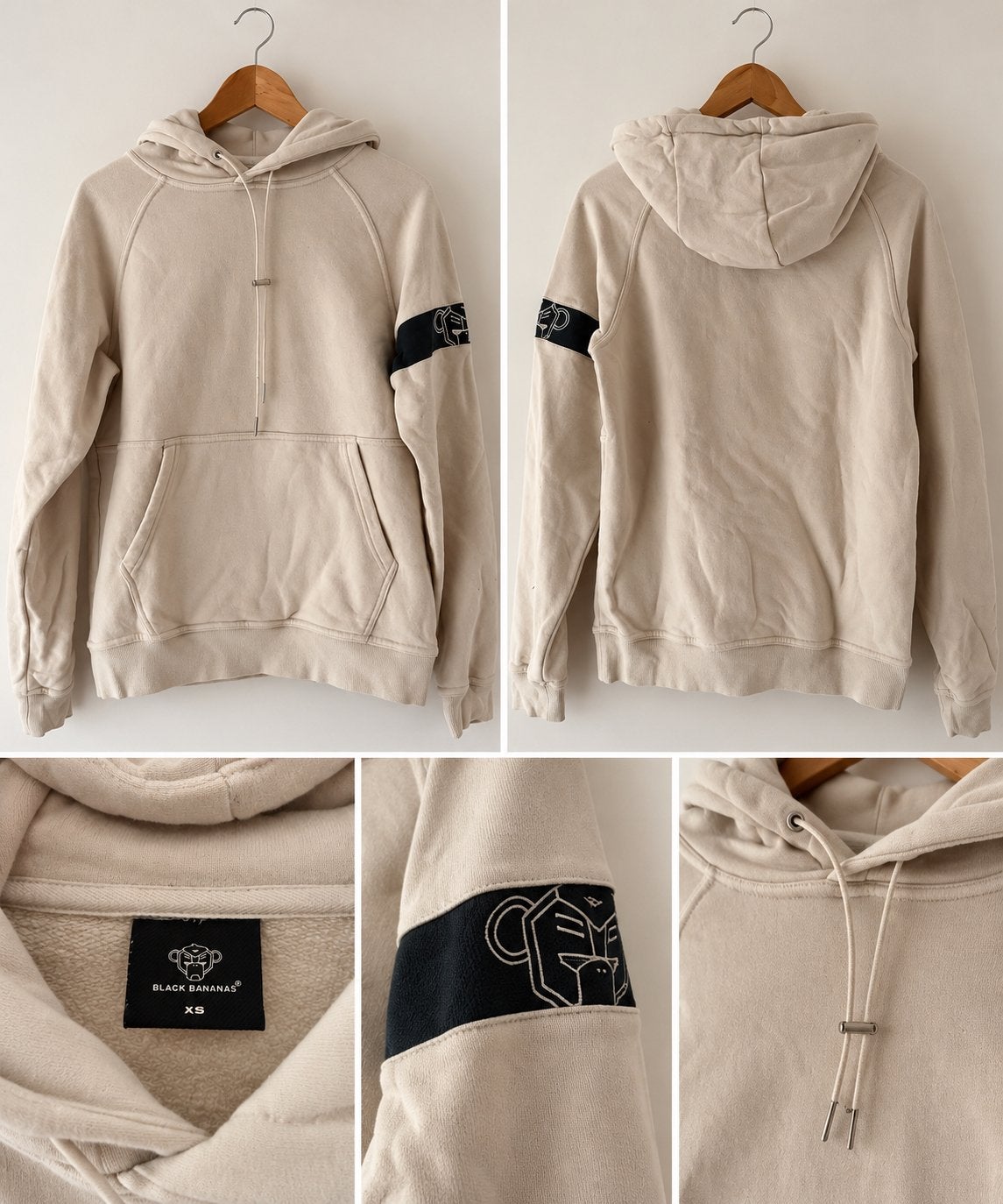 Black Bananas hoodie beige – maat XS, Verzenden, Gedragen, Maat 46 (S) of kleiner, Beige