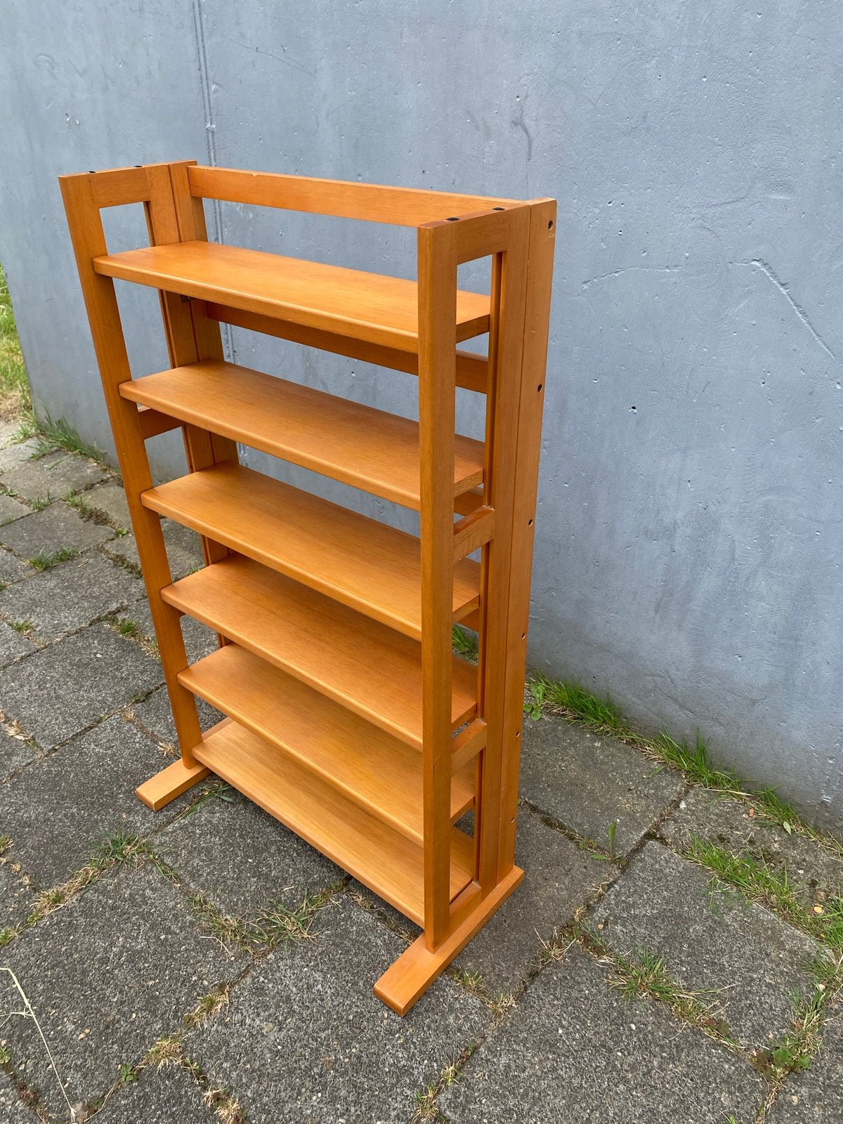 Inklapbaar vintage retro design houten boeken kastje, Met plank(en), Gebruikt, Minder dan 25 cm, Minder dan 100 cm