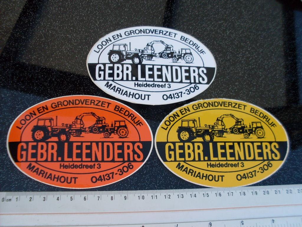 3x sticker Gebr. Leenders mariahout loonverzet grondverzet, Verzamelen, Verzenden, Zo goed als nieuw, Bedrijf of Vereniging