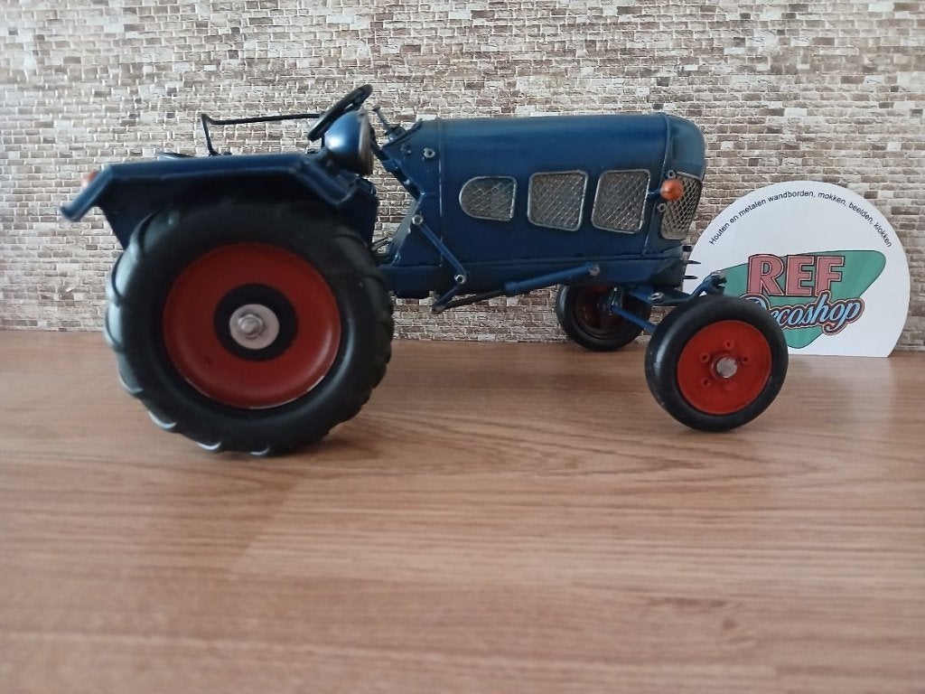 blauwe tractor decoratie, Ophalen of Verzenden, Nieuw, Tractor of Landbouw