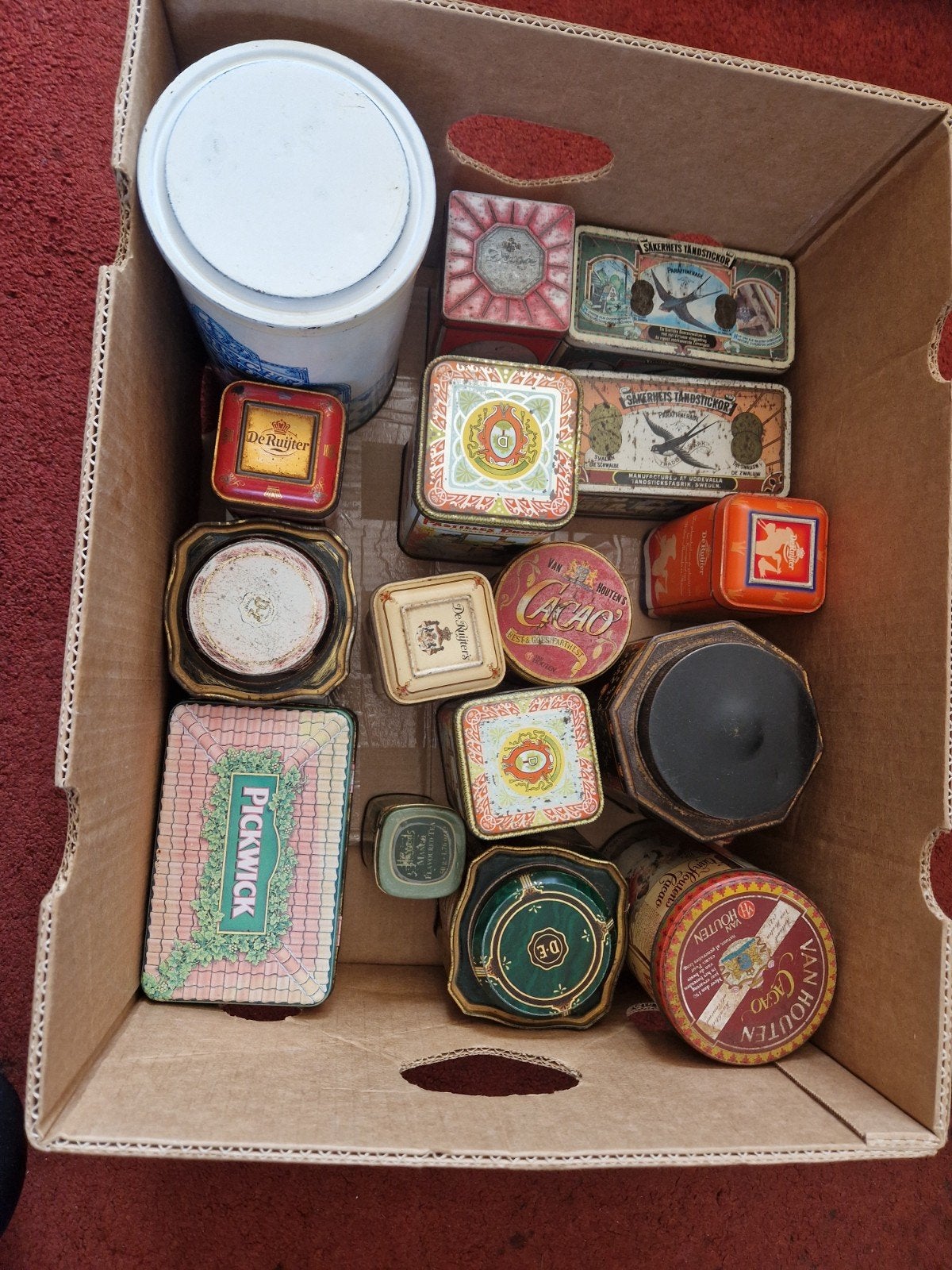 Vintage Blikken Collectie: Bolletje, Van Houten, Pickwick, Verzamelen, Blikken, Ophalen of Verzenden