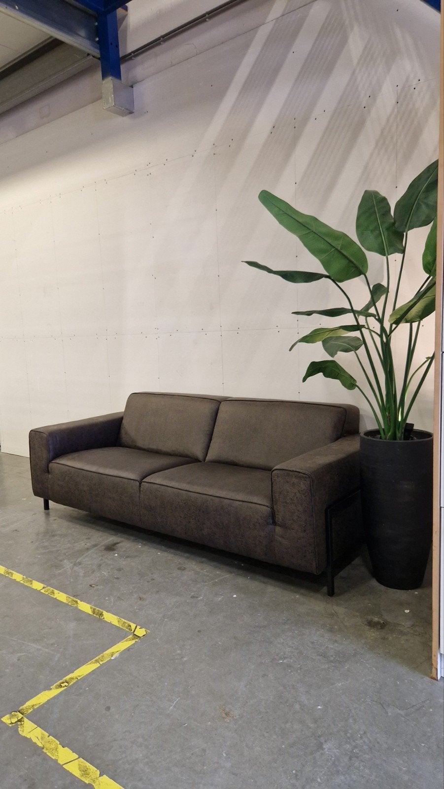Foto 7 van Moderne 3-Zits Bank Bruin Microleder 217x95 – Top Staat