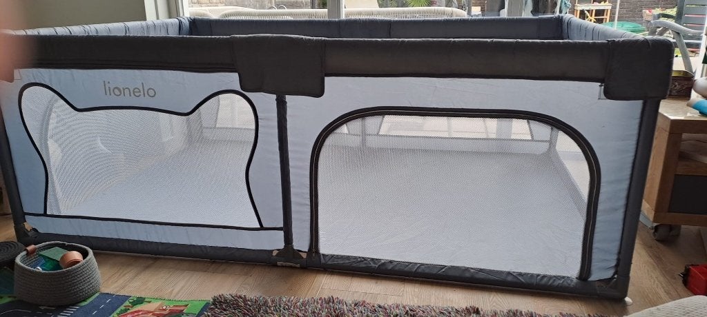 Lionelo grondbox speelbox 127 x 187 cm, Kinderen en Baby's, Boxen, Ophalen, Zo goed als nieuw, Rechthoekig