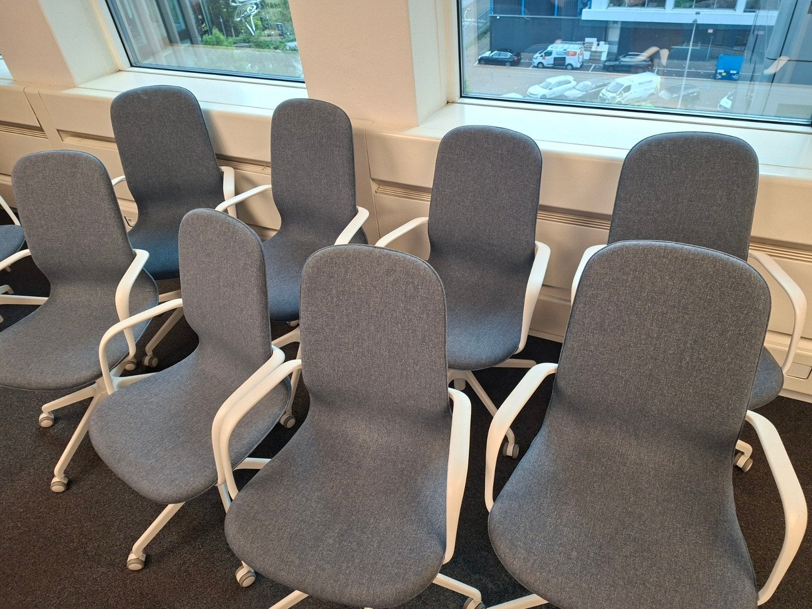 Foto 3 van 16 blauwe LÅNGFJÄLL IKEA bureaustoelen met armleuningen