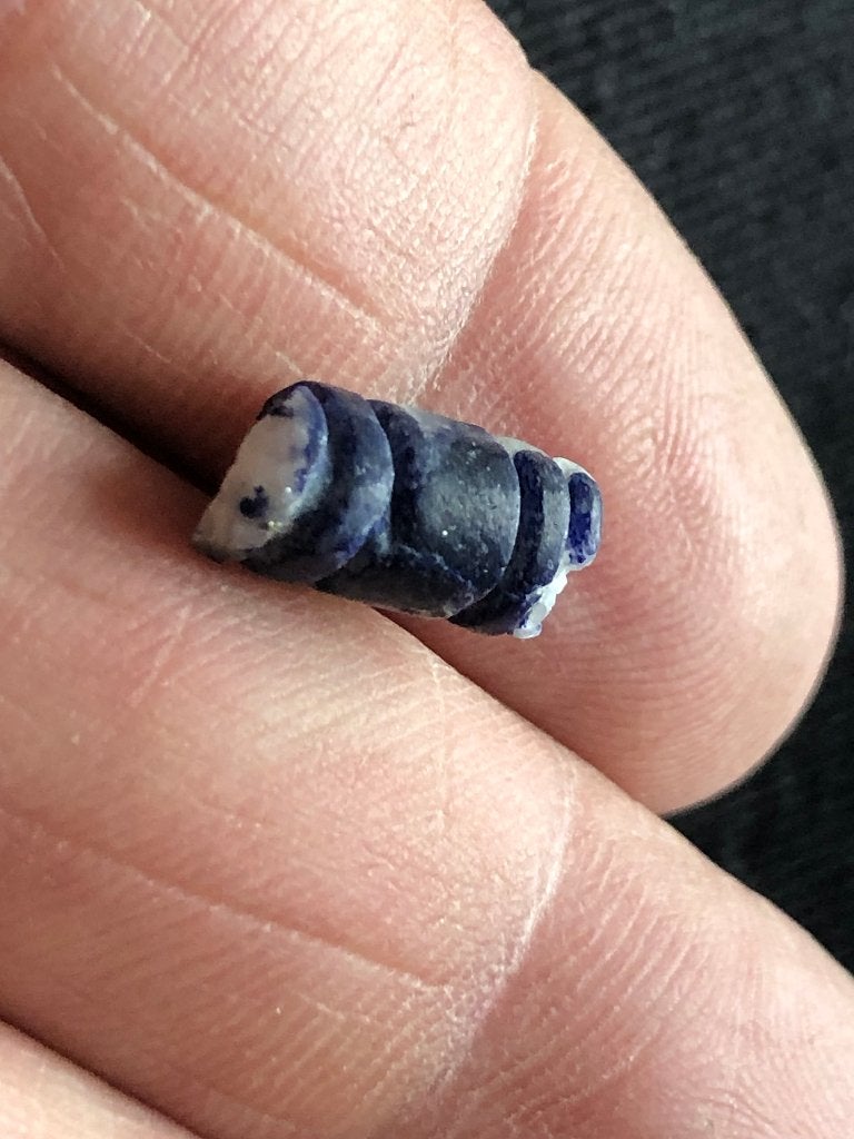 Egyptisch - Romeinse kraal fraai blauw Bodemvondst Italië, Antiek en Kunst, Ophalen of Verzenden