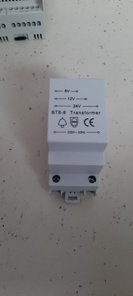 BT8-8 deurbeltransformator – 8/12/24 V – 8 VA, Ophalen of Verzenden, Zo goed als nieuw, Bedraad