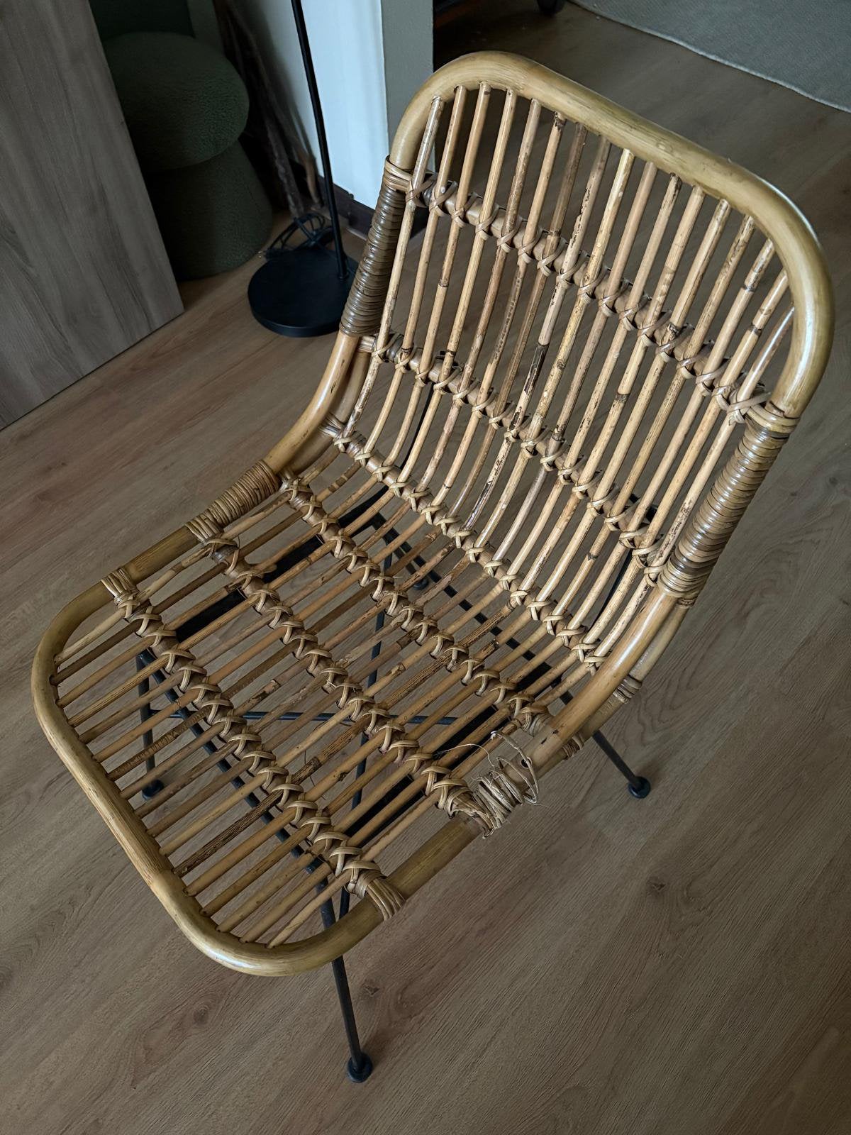 (eetkamer)stoel van Rotan, Huis en Inrichting, Stoelen, Ophalen, Zo goed als nieuw, Bruin, Eén