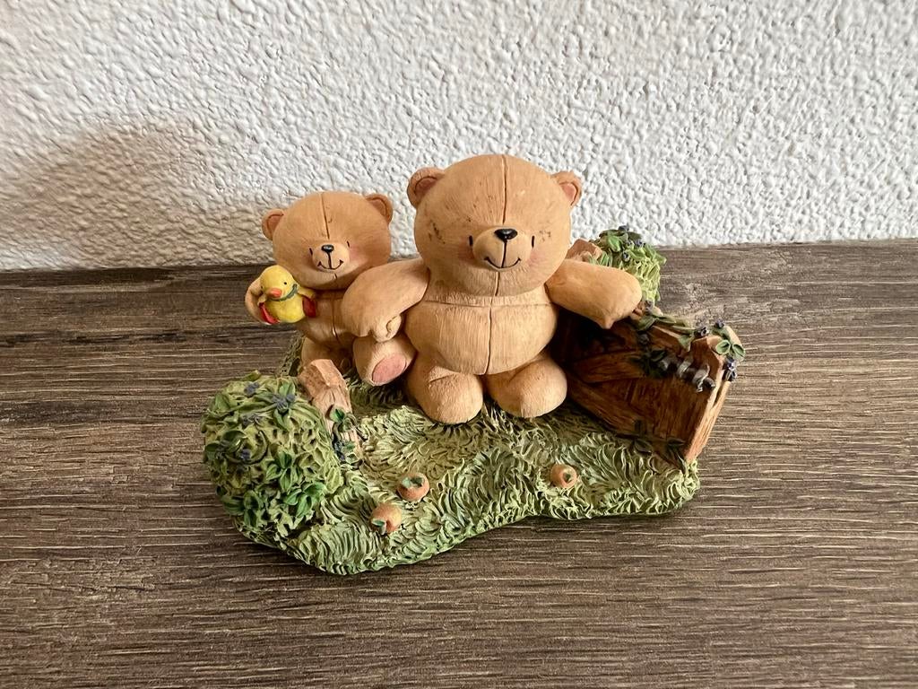 Forever Friends Beeldje met twee beren en eendje, Ophalen of Verzenden, Gebruikt, Dier