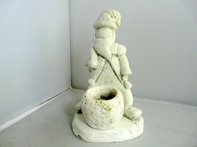 Kerstman beton - 21 cm met los bakje voor een kaars, Diversen, Kerst, Ophalen of Verzenden, Zo goed als nieuw