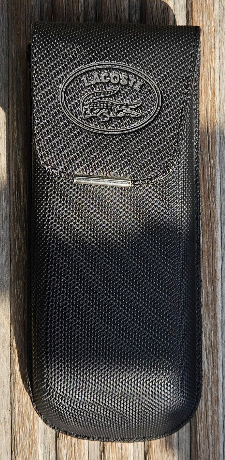 Lacoste brillenkoker - Zwart, Made in Morocco, Overige merken, Gebruikt, Zwart, Ophalen of Verzenden