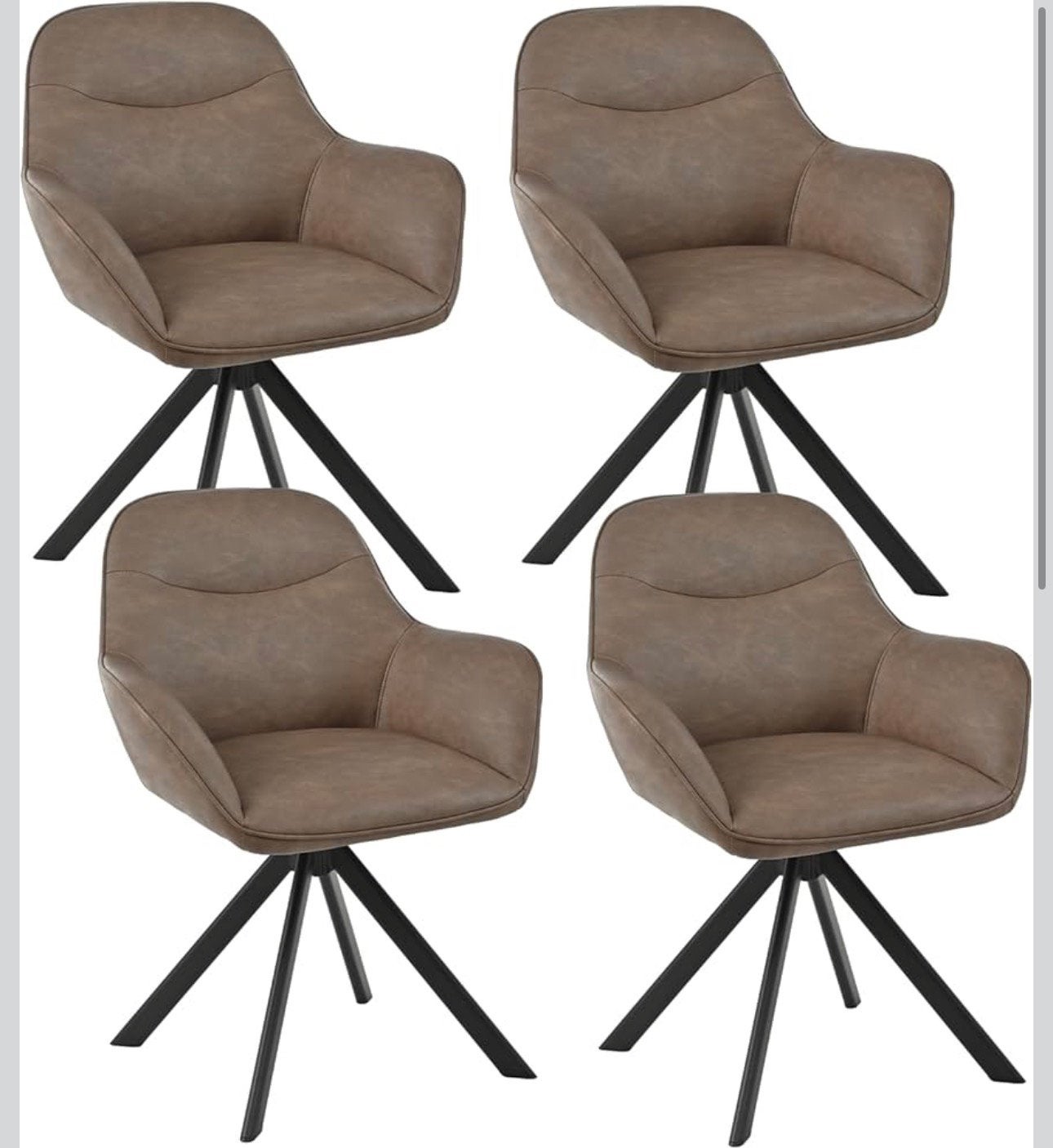 Nieuwe eettafelstoelen 4x, Ophalen, Bruin, Nieuw, Vier
