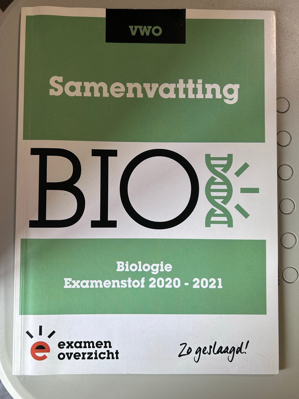 ExamenOverzicht Biologie VWO Samenvatting 2020-2021, Ophalen, Zo goed als nieuw, VWO, Biologie