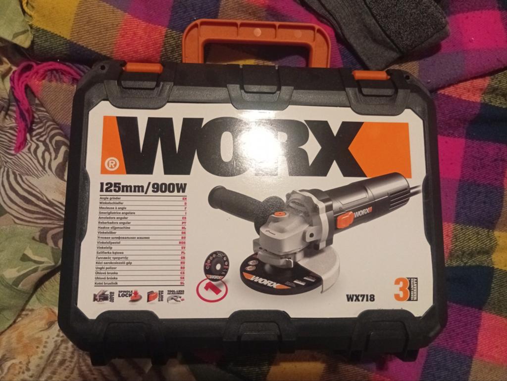 Worx haakse slijper, Doe-het-zelf en Verbouw, Gereedschap | Slijpmachines, Ophalen, Zo goed als nieuw, 700 tot 1000 watt, Haakse handslijpmachine