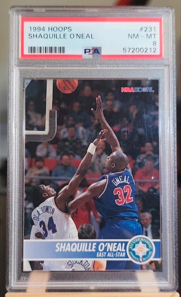 1994 HOOPS Shaquille O'Neal basketbalkaart PSA8, Ophalen of Verzenden, Buitenlandse clubs, Poster, Plaatje of Sticker