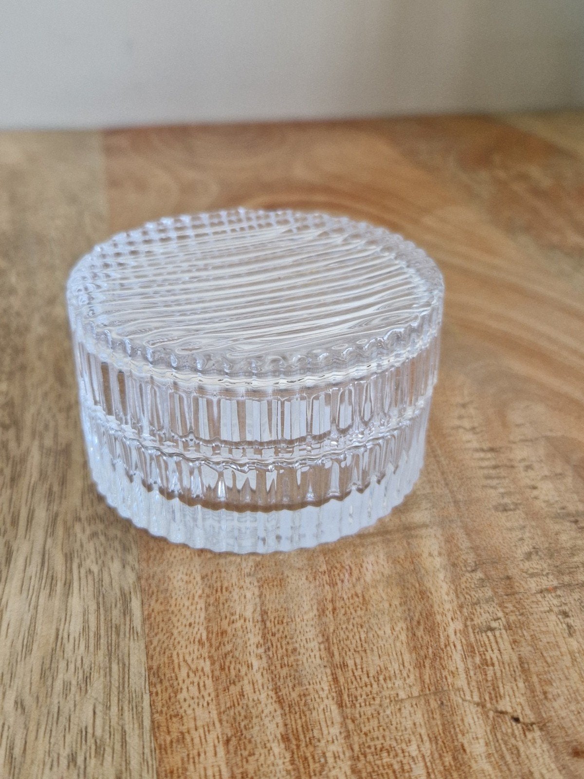 Nieuw glazen doosje met deksel van H&M HOME, Ophalen of Verzenden, Nieuw, Wit, Glas