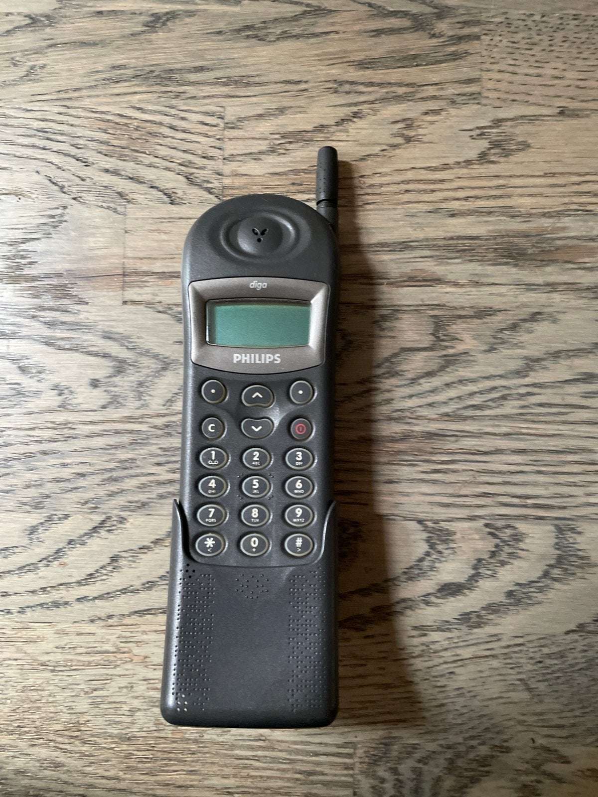 Vintage Philips Diga Mobiele Telefoon met Hoesje, Telecommunicatie, Mobiele telefoons | Overige merken, Ophalen, Gebruikt, Geen camera