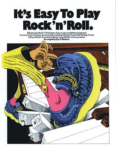 Piano, vocal, guitar- It's Easy To Play Rock 'N' Roll---TOP!, Gebruikt, Gitaar, Ophalen of Verzenden, Artiest of Componist