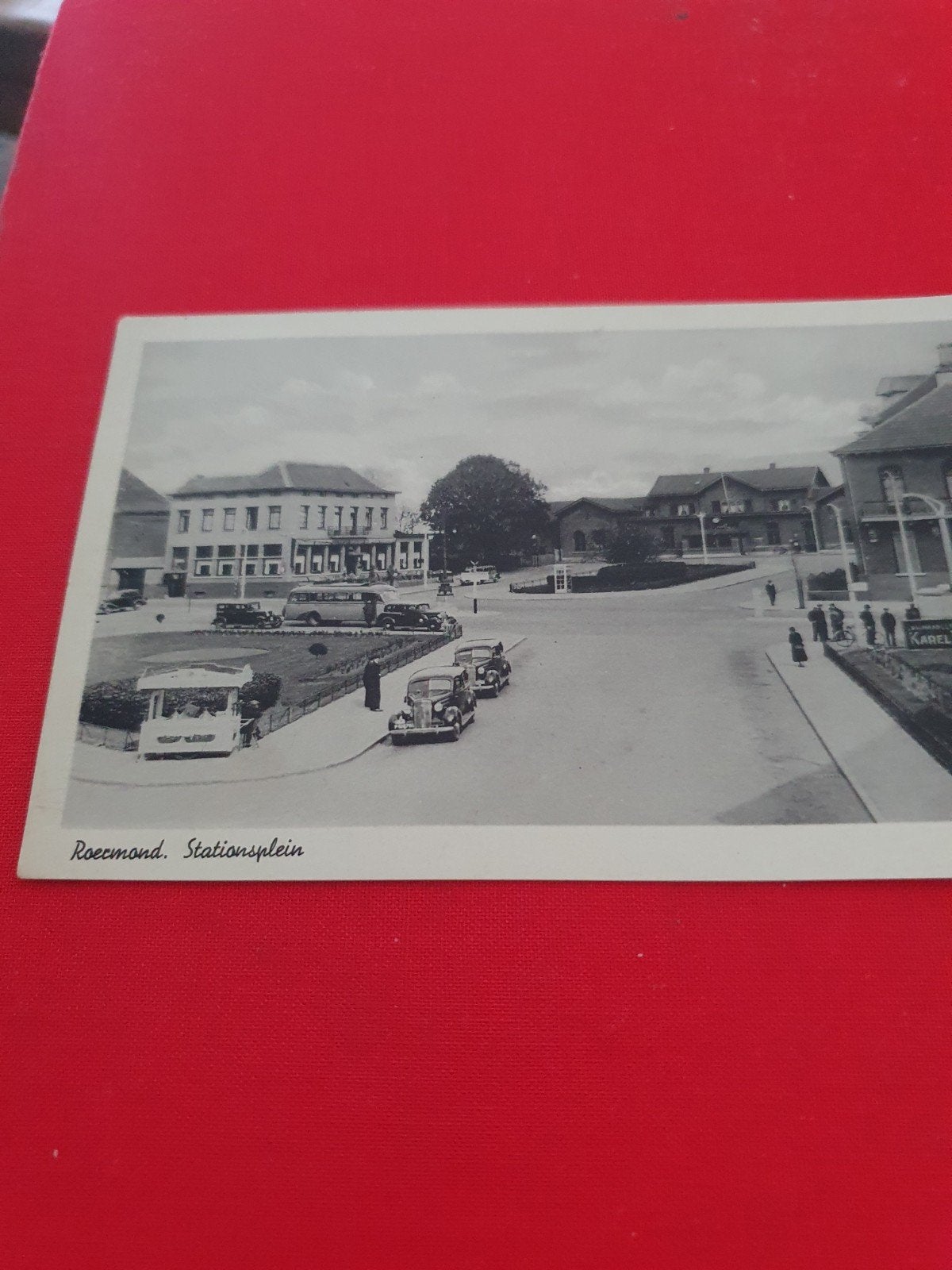 Oude Ansichtkaart Roermond Stationsplein Gelopen, Verzenden, 1920 tot 1940, Gelopen, Limburg
