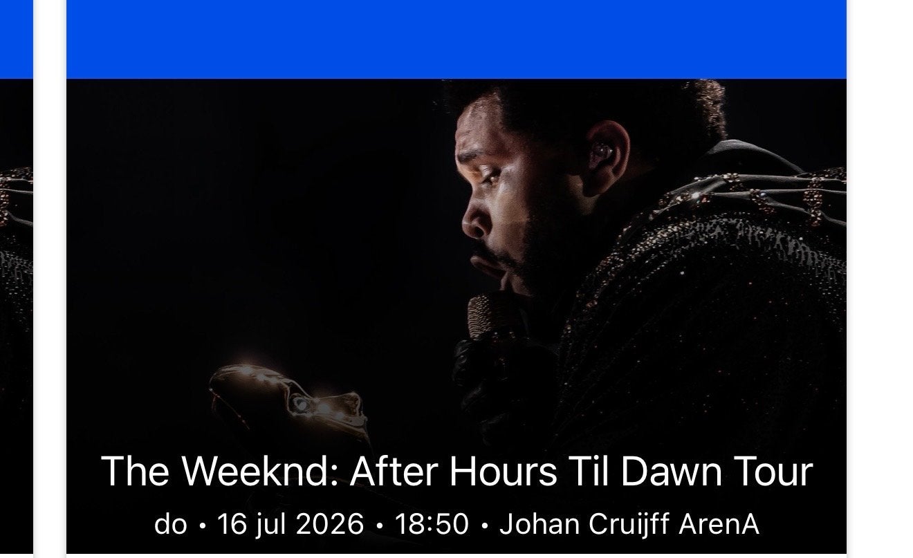 4 kaarten The Weeknd - donderdag 16 juli - Amsterdam, Drie personen of meer, Juli