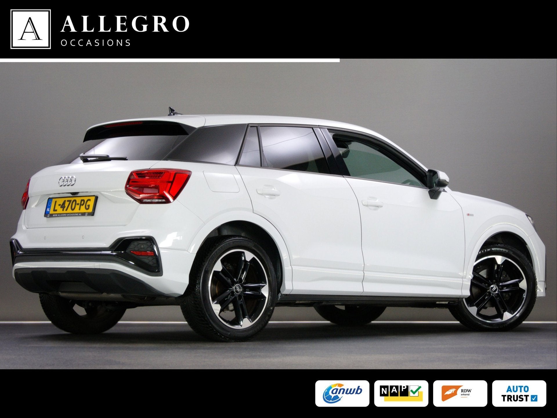 Audi Q2 35 TFSI S-Line Edition (SFEERVERLICHTING, CAMERA, AP, 150 pk, Leder en Stof, Wit, Origineel Nederlands