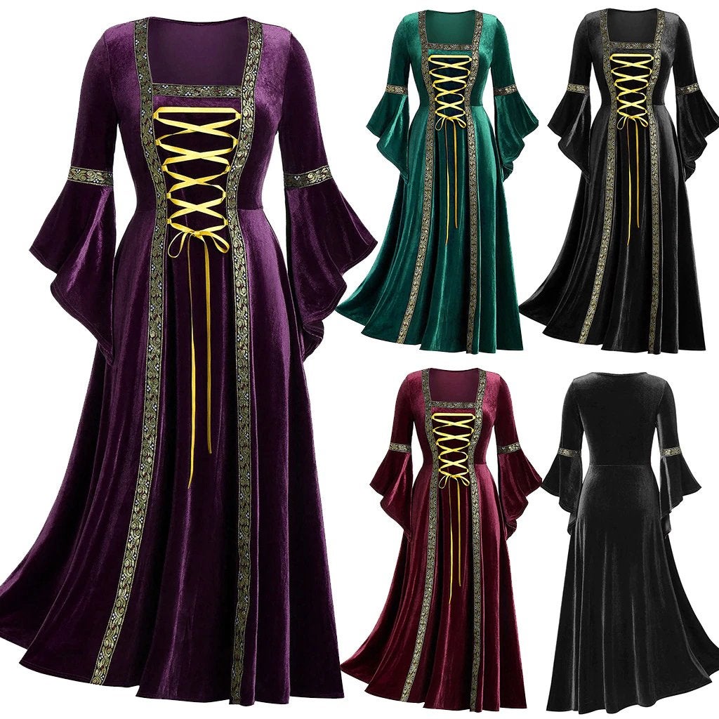 Middeleeuwse veterjurk historische jurk renaissance gothic, Hobby en Vrije tijd, Verzenden, Nieuw, Pak of Jurk