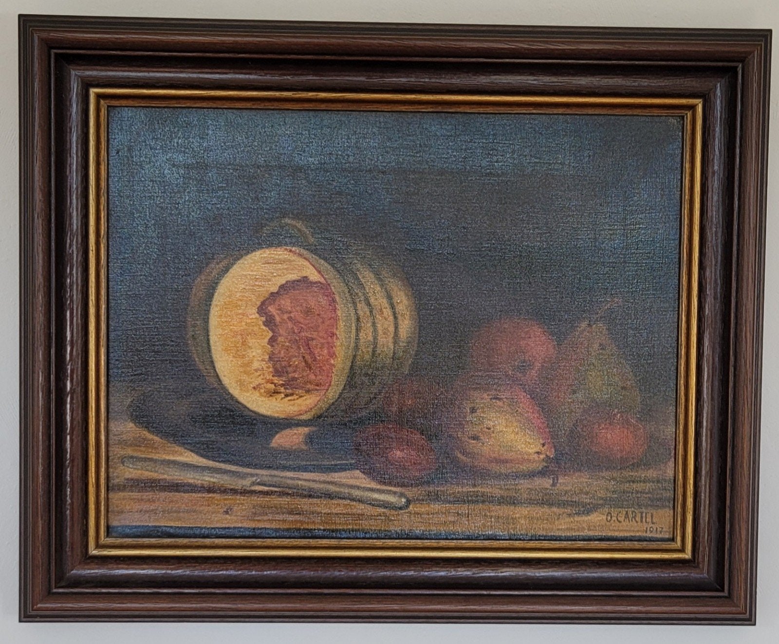 Schilderij olieverf "Fruit" Octave Cartel 1917
Afmetingen 47, Antiek en Kunst, Stilleven, Ophalen of Verzenden, Olieverf, Gesigneerd