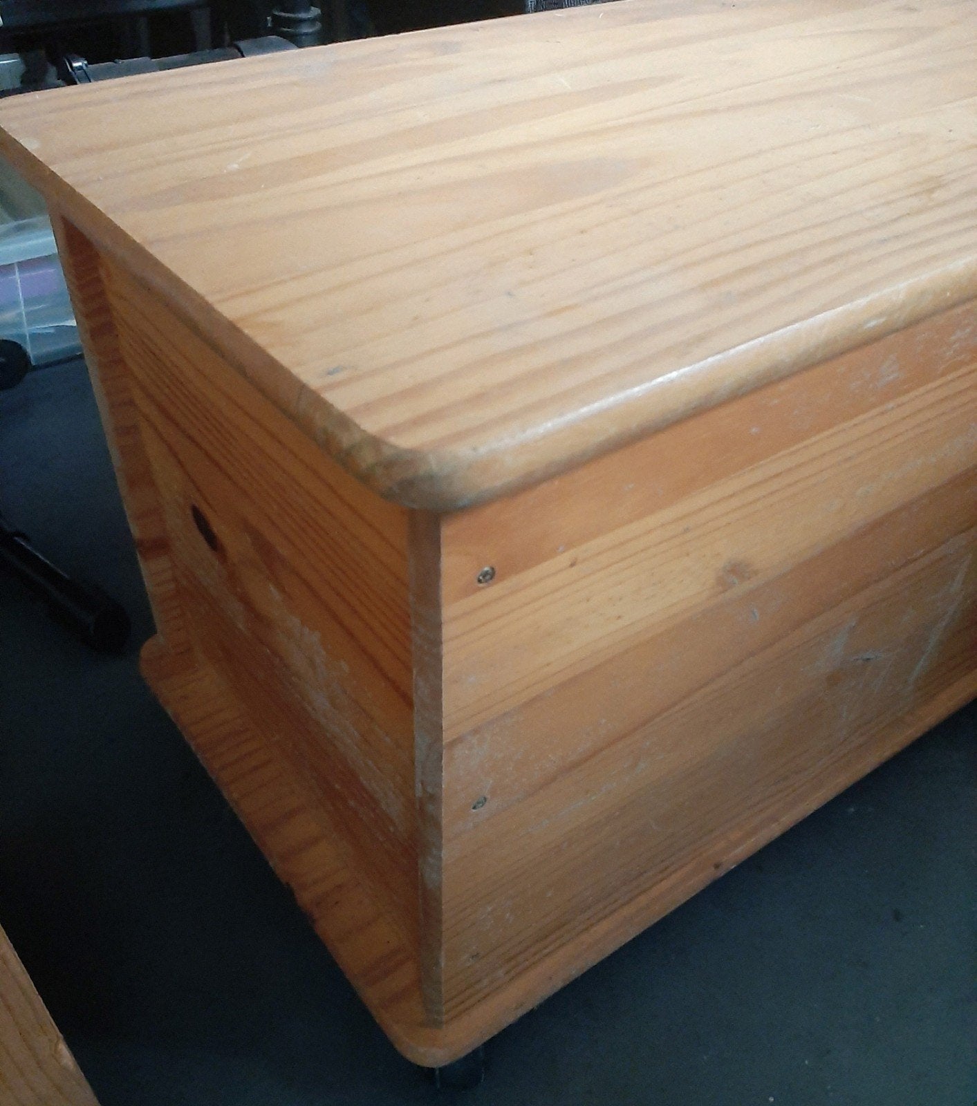 Houten kist op wieltjes - Handige opberger, Ophalen, Gebruikt, Overige houtsoorten