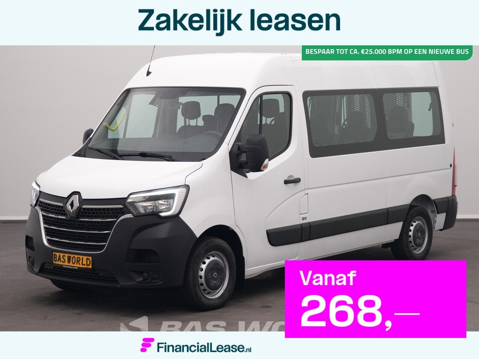 Renault Master 135PK Passenger Transport Personenvervoer 8 P, Gebruikt, 4 cilinders, Renault, 2500 kg