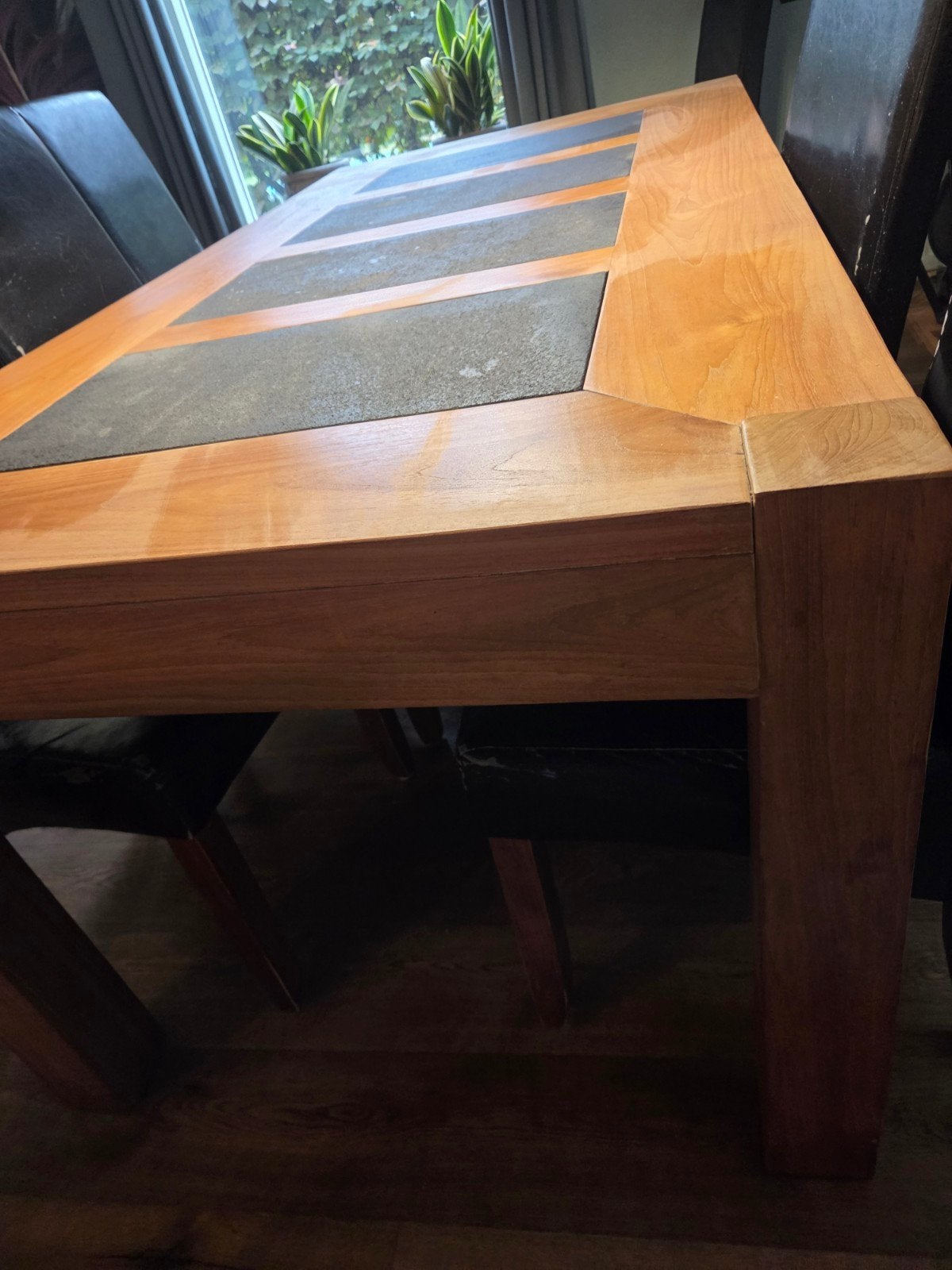 Rechthoekige, eettafel teakhout, Ophalen, Gebruikt, Teakhout, 200 cm of meer