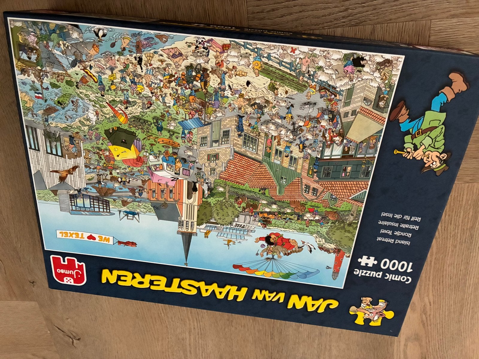 Jan van Haasteren puzzel 1000 stukjes - Rondje Texel, Ophalen of Verzenden, 500 t/m 1500 stukjes, Zo goed als nieuw, Legpuzzel