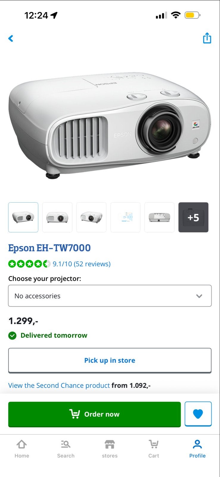 Epson EH-TW7000 Beamer met Elite Screens projectiescherm, Audio, Tv en Foto, Beamers, Ophalen of Verzenden, Zo goed als nieuw
