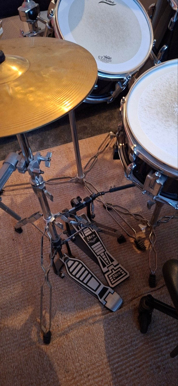 Fame drumstel met bekkens en accessoires, Ophalen, Gebruikt, Overige merken