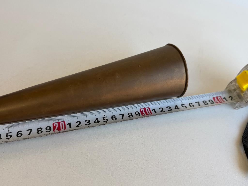 Bronzen Signaalhoorn - toeter 35 cm, Ophalen of Verzenden, Gebruikt, Lijn of Blok