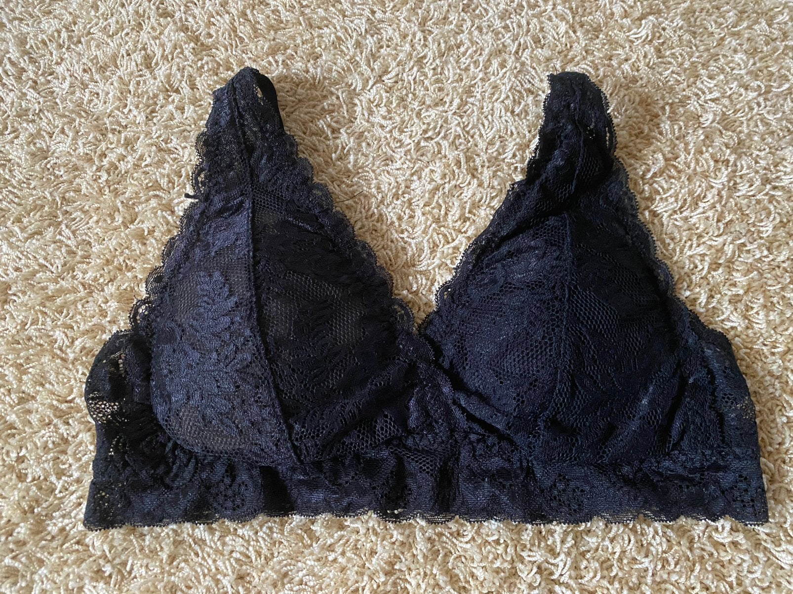 Bralette slaap wireless bh top zwart kant zonder beugel S, Ophalen of Verzenden, Zwart, BH