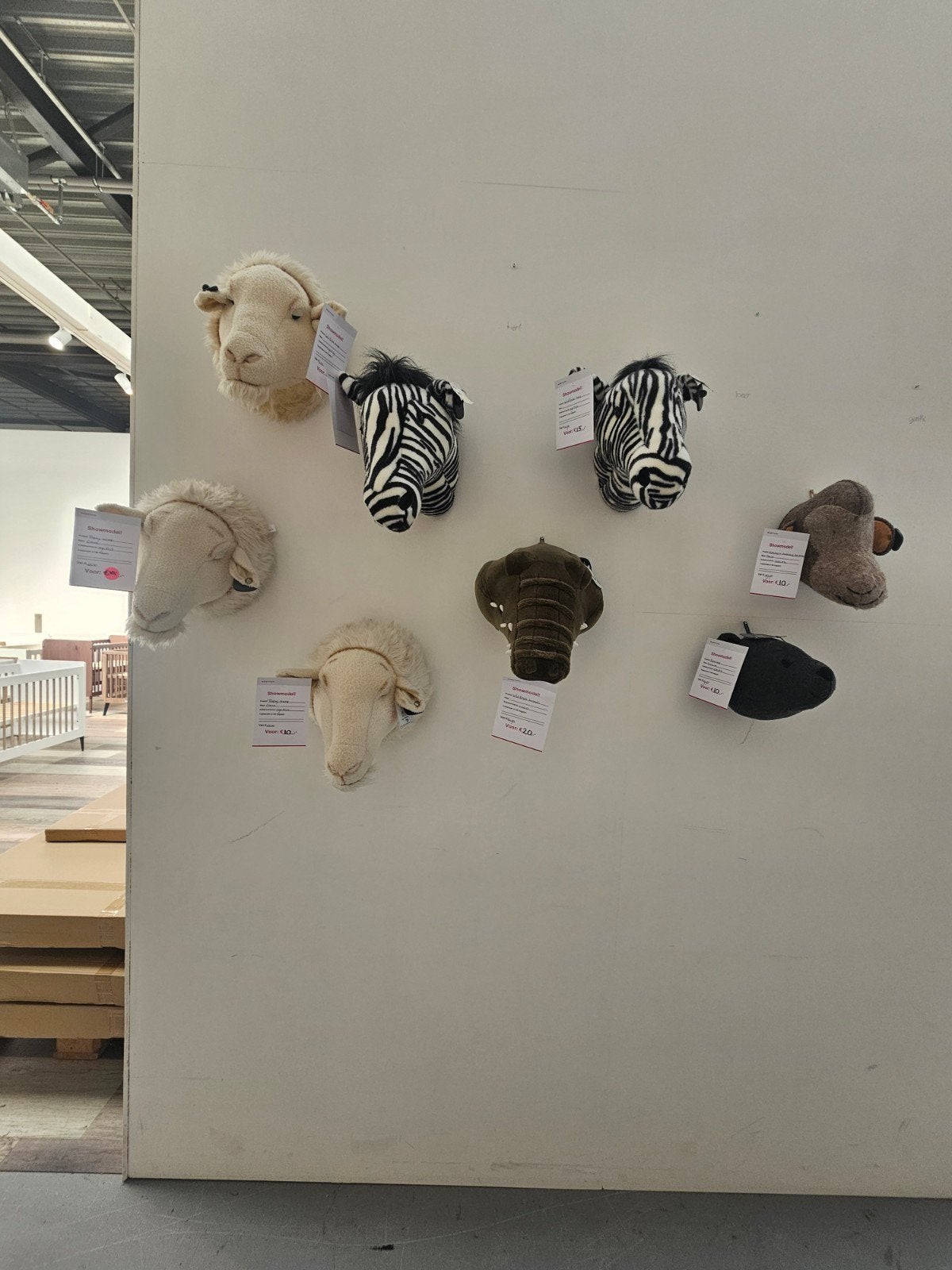 Showmodel outlet dierenkoppen, Ophalen, Overige merken, Zo goed als nieuw, Wanddecoratie