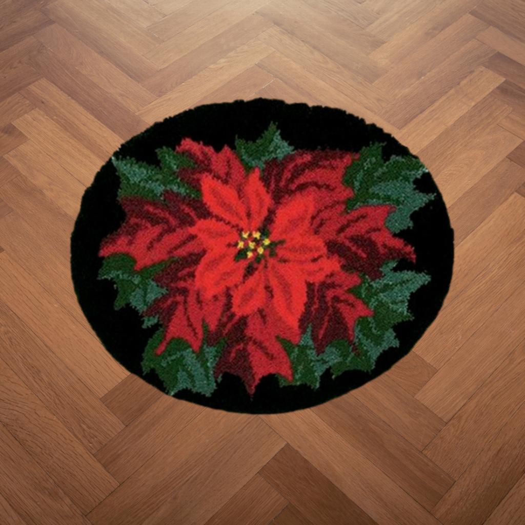 Smyrna, latch hook mat, kerstbloem, DIY kit, Zelf maken, D, Nieuw, Ophalen of Verzenden, D
