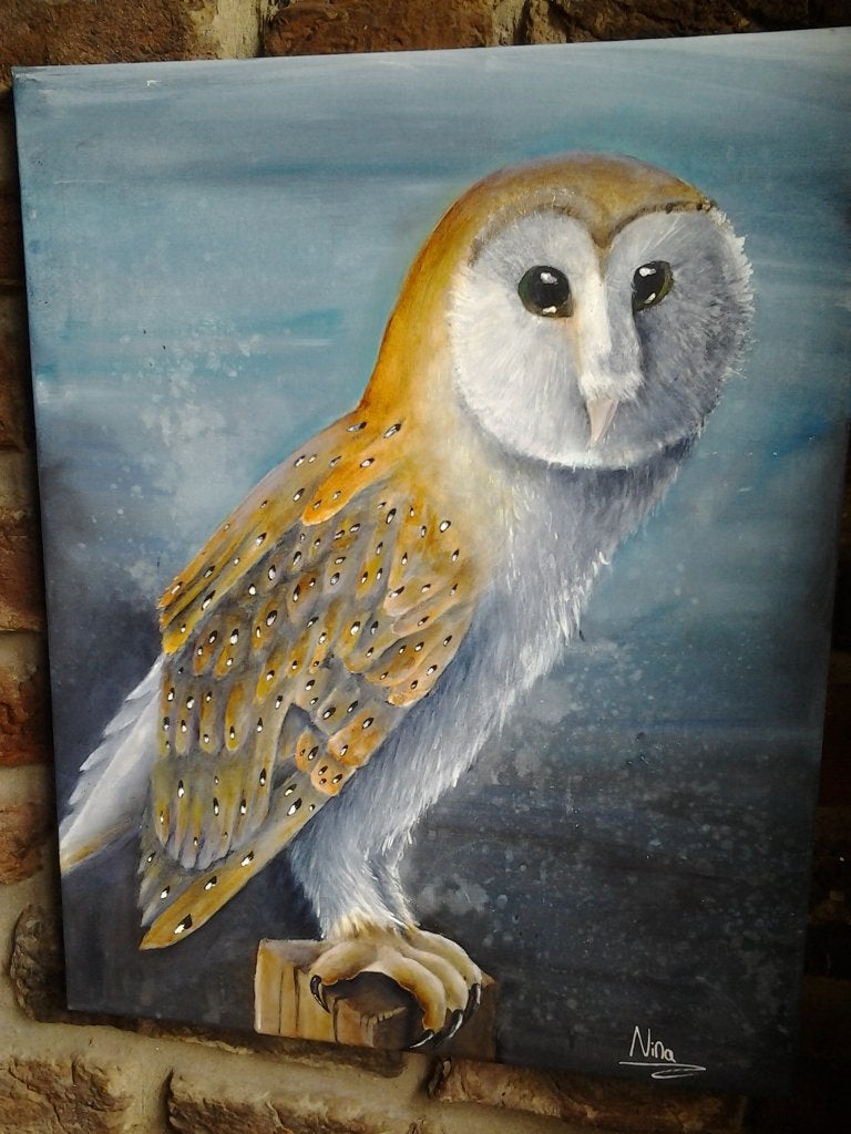 UIL olieverfschilderij op doek, Antiek en Kunst, Kunst | Schilderijen | Klassiek, Origineel werk, Overige stijlen, Doek, Dieren
